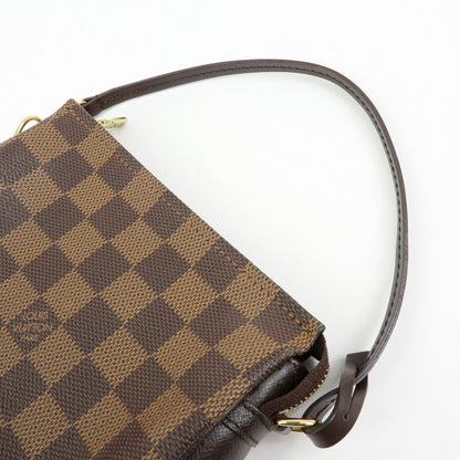 Louis Vuitton Trousse Make Up Damier, Brown, Canvas, Clutch