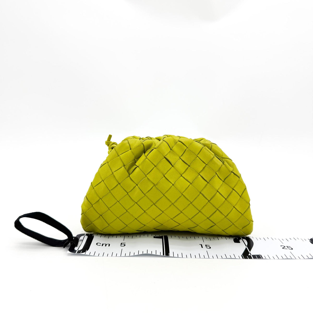 Bottega Veneta The Pouch Intrecciato Nappa, Green, Leather, Clutch