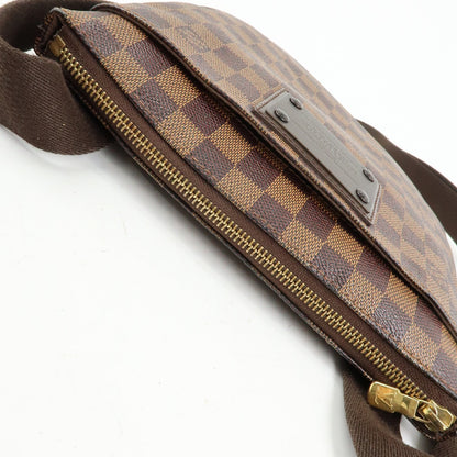 Louis Vuitton Brooklyn Pochette Plate Damier, Brown, Canvas, Clutch