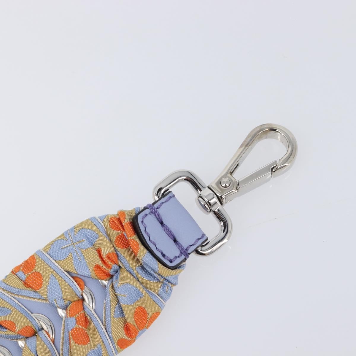 Fendi Bow Mini Strap You Short Shoulder Strap Leather with Ribbon Whipstitch, Blue, Leather, Straps