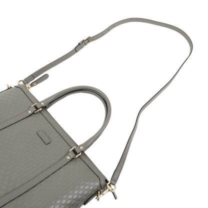 Gucci Margaux Microguccissima Leather, Gray, Leather, Tote Bag