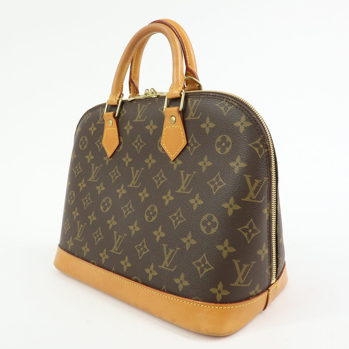 Louis Vuitton Alma Monogram Canvas, Brown, Canvas, Handbag