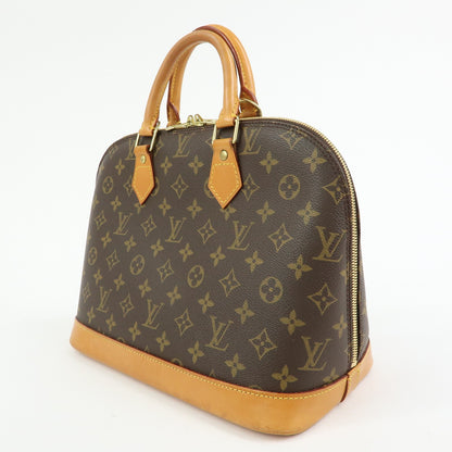 Louis Vuitton Alma Monogram Canvas, Brown, Canvas, Handbag