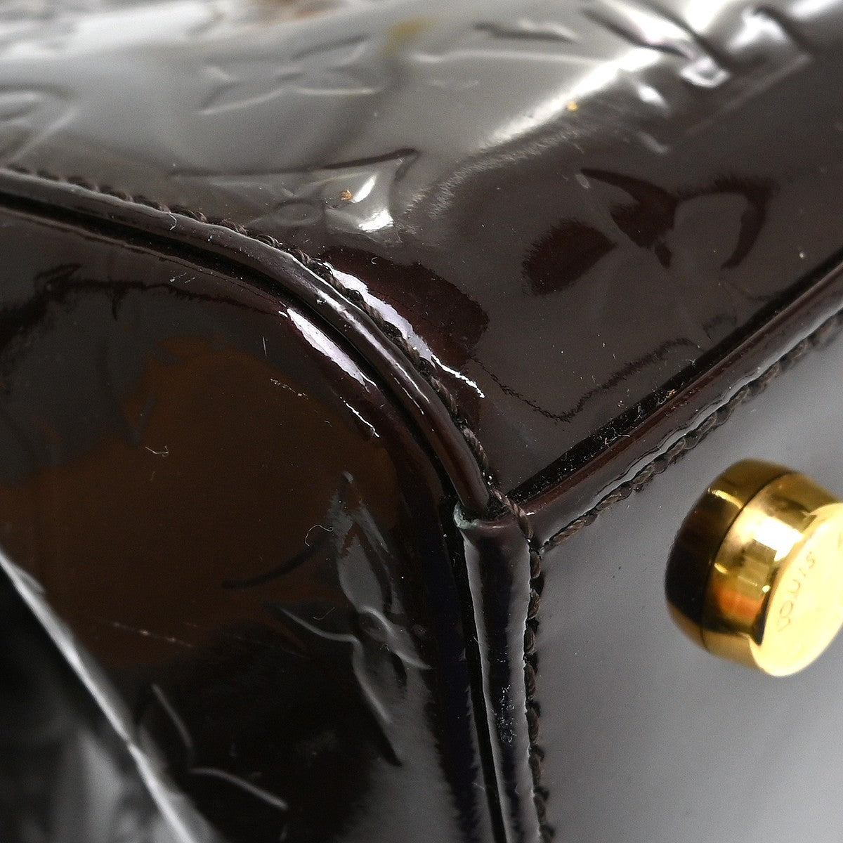 Louis Vuitton Brea Monogram Vernis, Purple, Patent Leather, Handbag