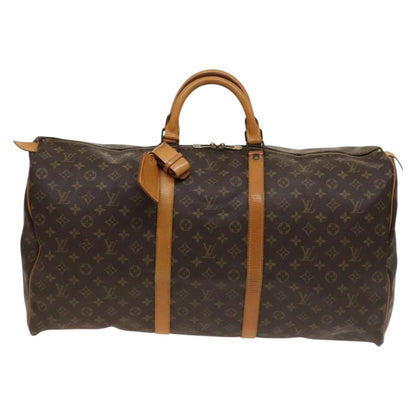 Louis Vuitton Keepall Bag Monogram Canvas, BROWN, CANVAS, Travel bag
