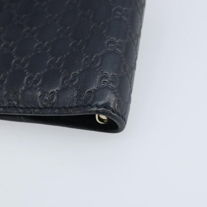 Gucci Ring Agenda Cover Guccissima Leather, Navy, Leather, Briefcase