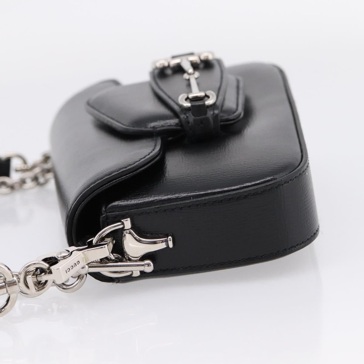 Gucci Horsebit 1955 Asymmetric Leather, Black, Leather, Shoulder Bag