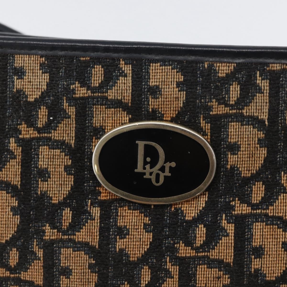 Christian Dior Vintage Trotter Canvas, Navy, Canvas, Shoulder Bag