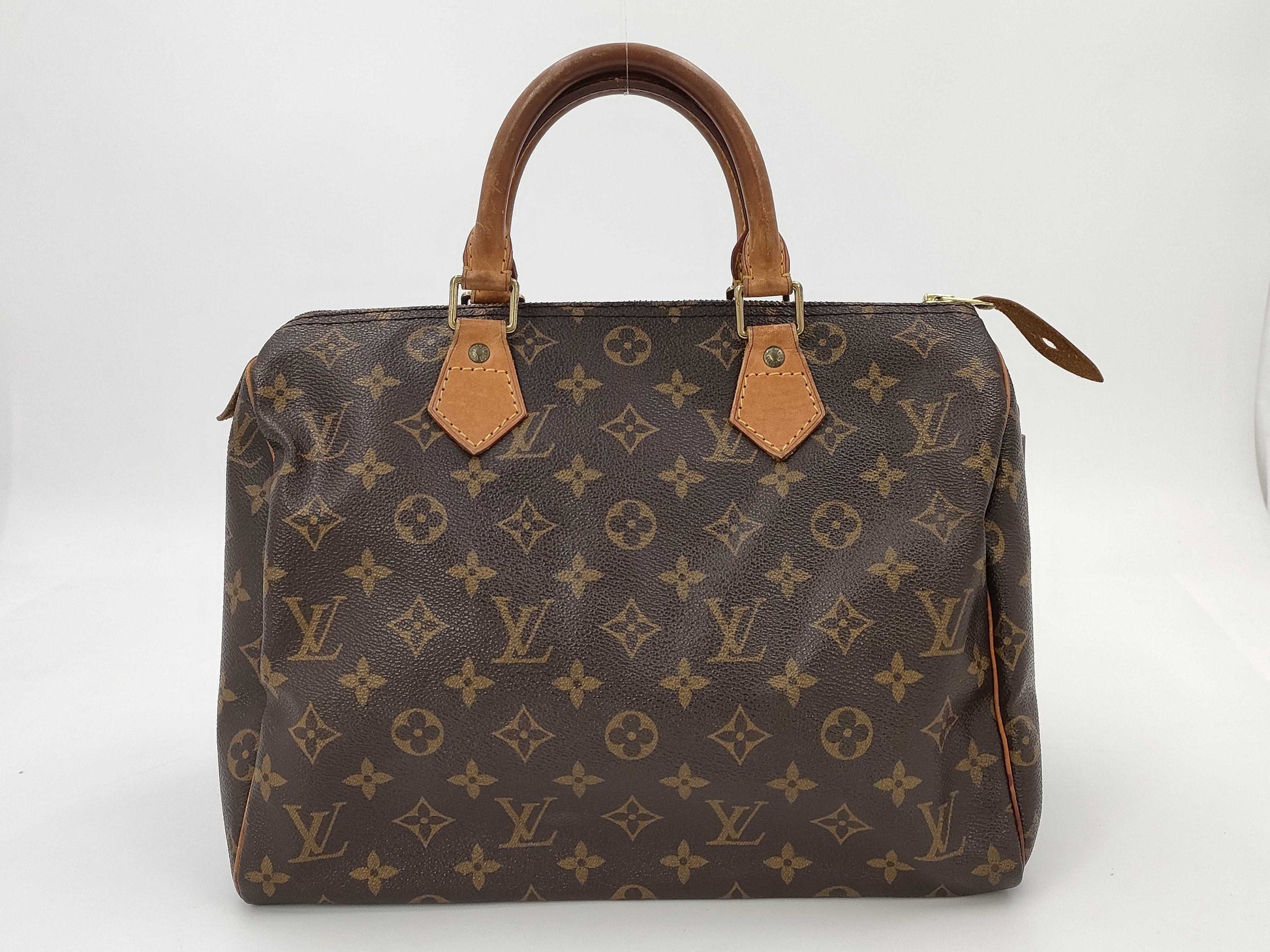 Louis Vuitton Speedy Handbag Monogram Canvas, BROWN, CANVAS, Handbag