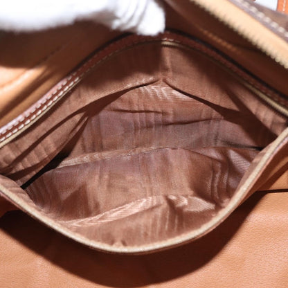 Celine Vintage Macadam Canvas and Leather, Brown, Canvas, Handbag