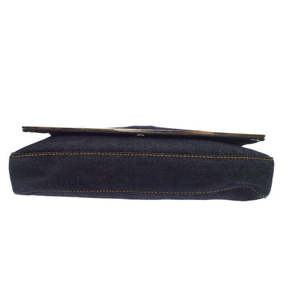Fendi Convertible Baguette Denim, Blue, Denim, Handbag
