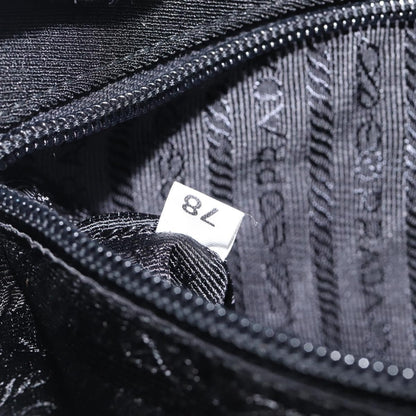 Prada Plastic Chain Flap Bag Canvas, Black, Cotton, Shoulder Bag