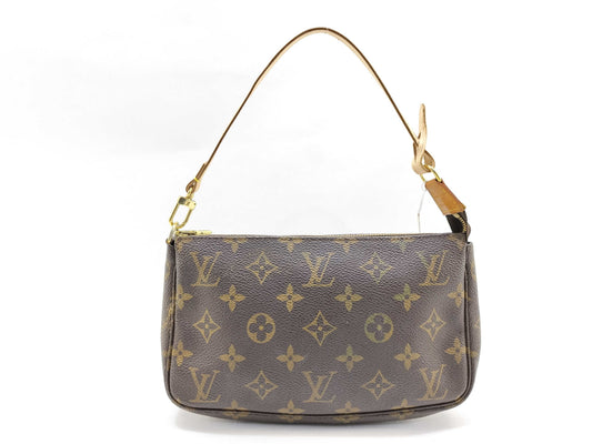 Louis Vuitton Pochette Accessoires Monogram Canvas, BROWN, CANVAS, Clutche & pouche