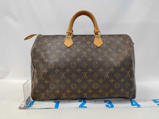 Louis Vuitton Round Speedy Bag Monogram Denim, Brown, Canvas, Handbag