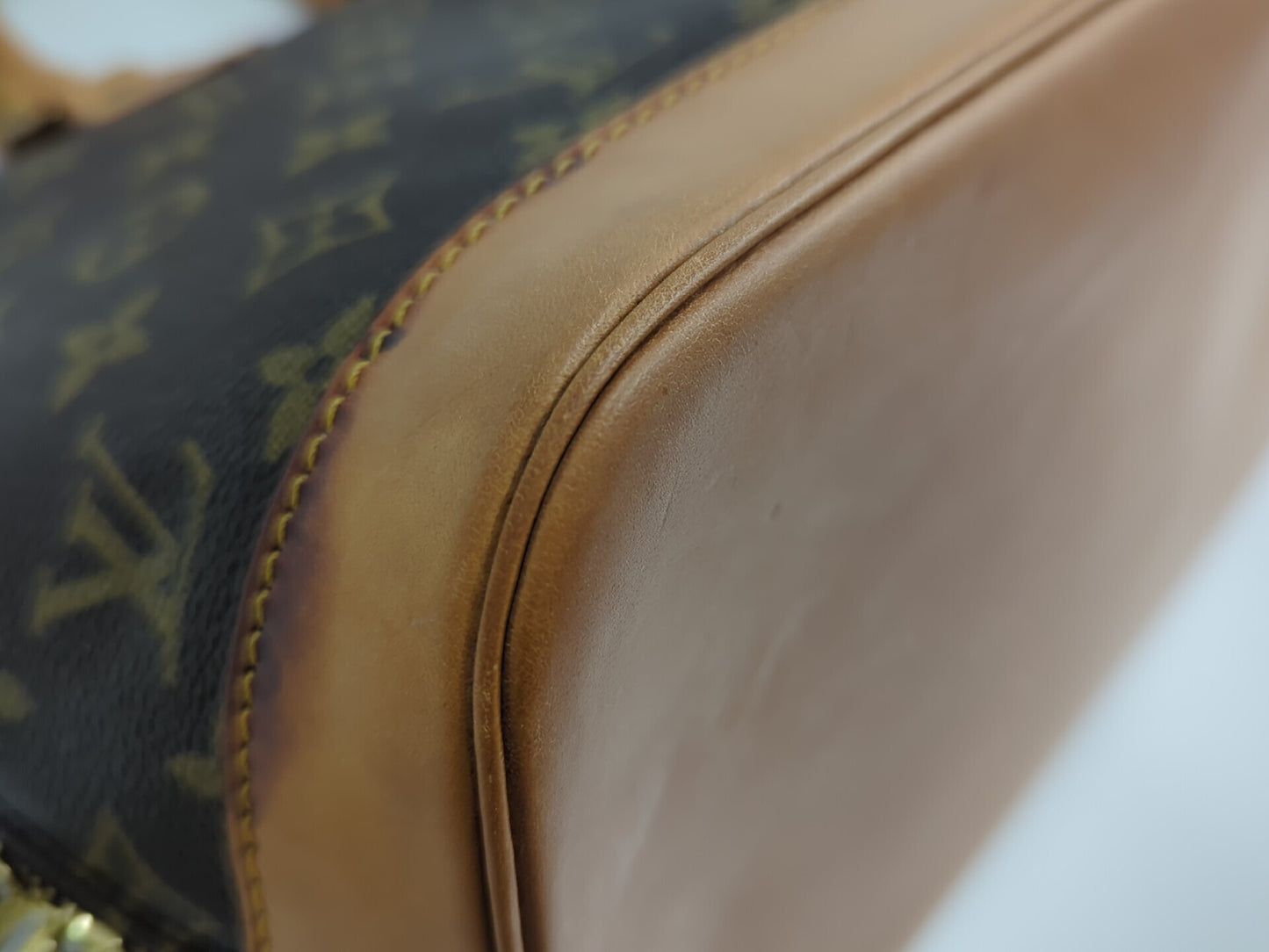 Louis Vuitton Alma Handbag Monogram Canvas, Brown, Canvas, Handbag