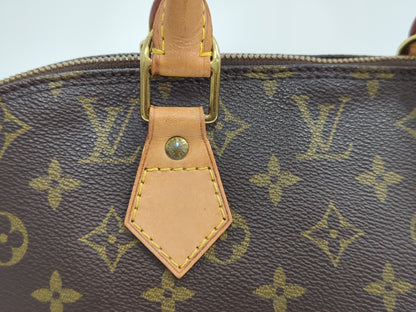 Louis Vuitton Alma Handbag Monogram Canvas, Brown, Canvas, Handbag