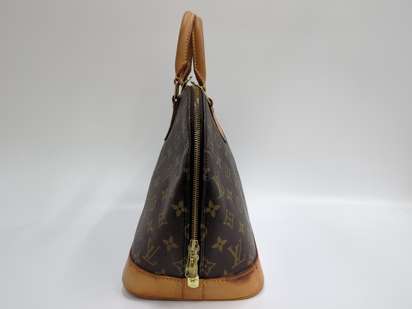 Louis Vuitton Alma Handbag Monogram Canvas, Brown, Canvas, Handbag