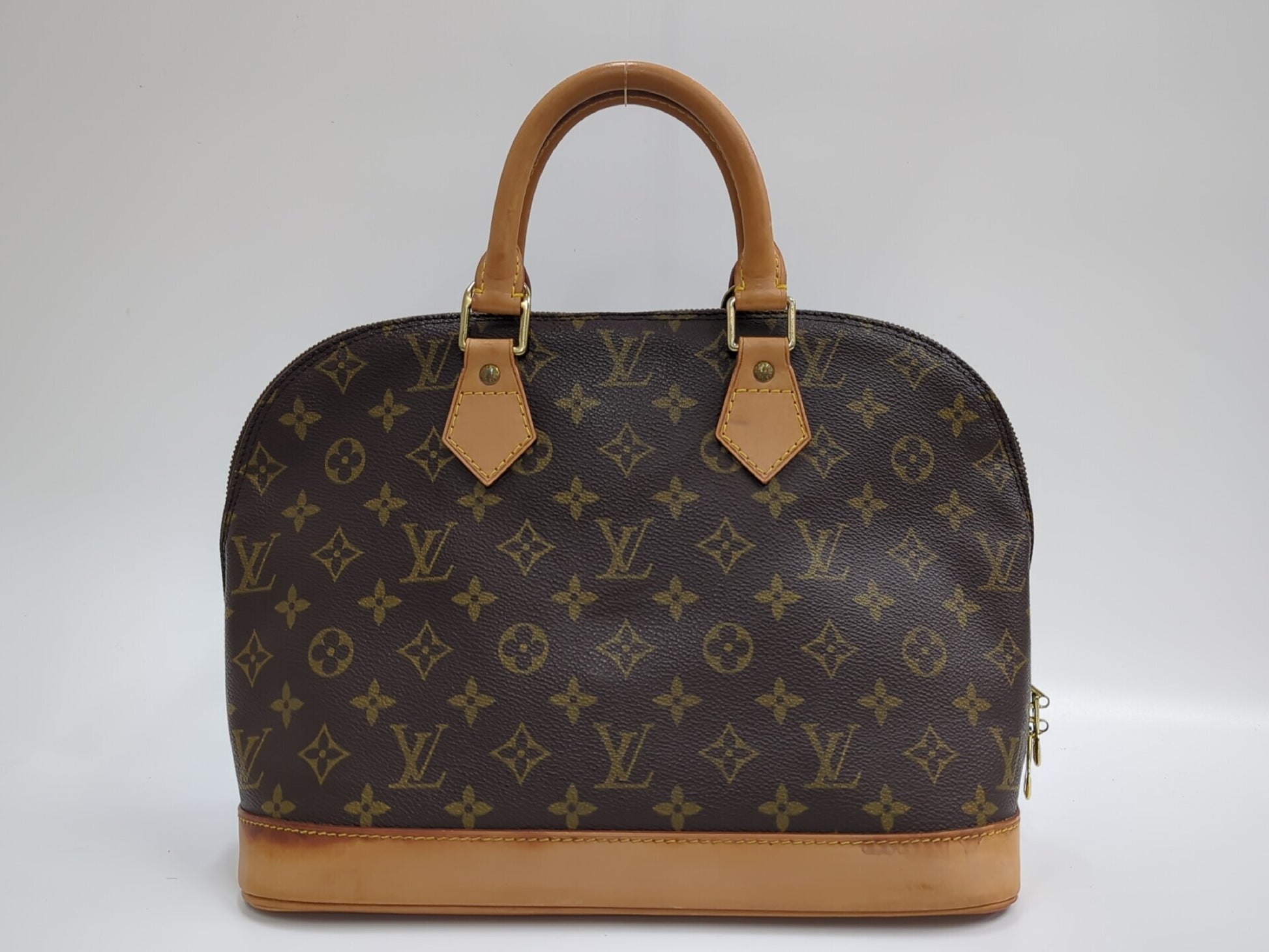 Louis Vuitton Alma Handbag Monogram Canvas, Brown, Canvas, Handbag