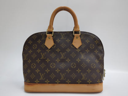 Louis Vuitton Alma Handbag Monogram Canvas, Brown, Canvas, Handbag