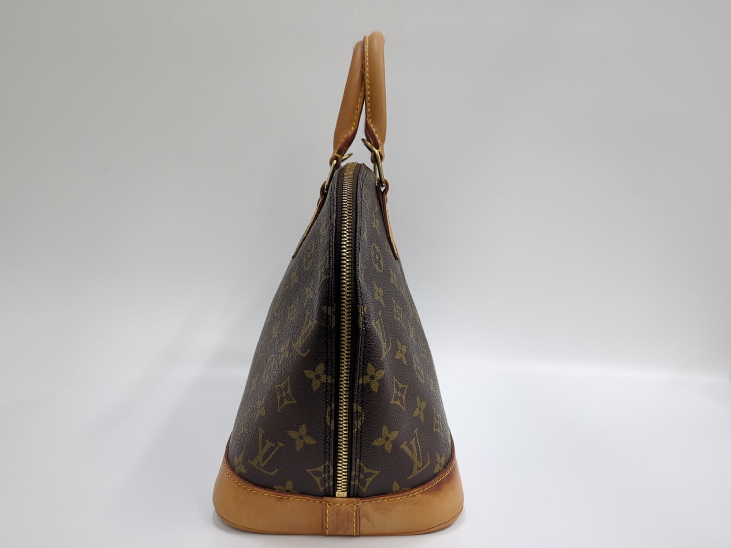 Louis Vuitton Alma Handbag Monogram Canvas, Brown, Canvas, Handbag