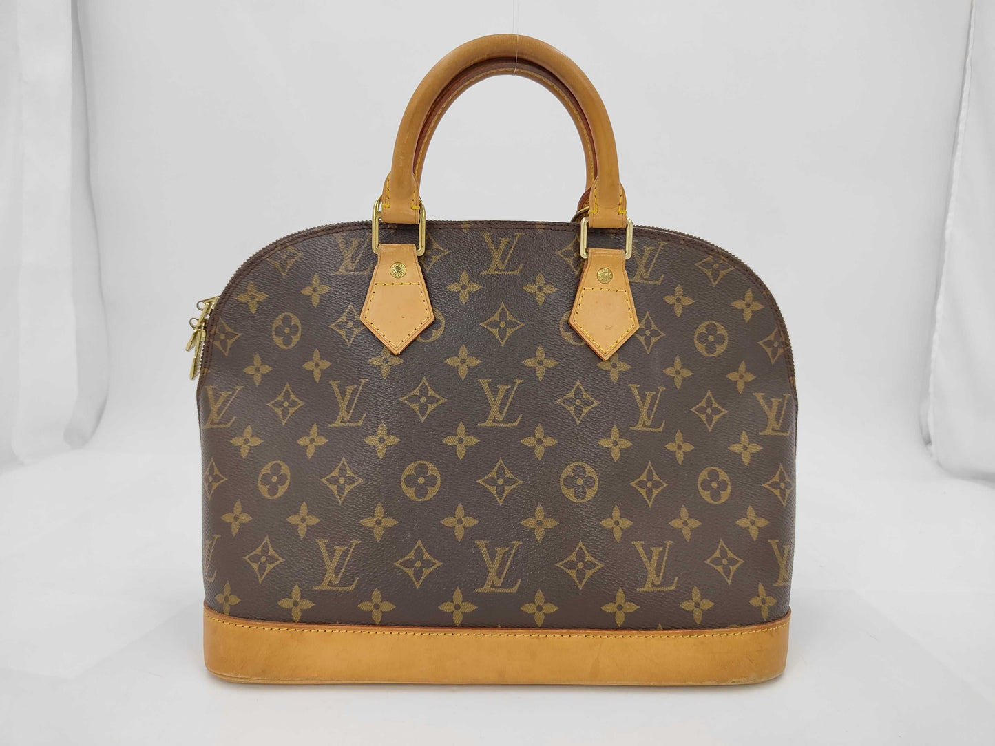 Louis Vuitton Alma Handbag Monogram Canvas, Brown, Canvas, Handbag