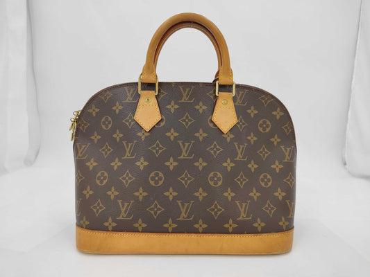 Louis Vuitton Alma Handbag Monogram Canvas, Brown, Canvas, Handbag