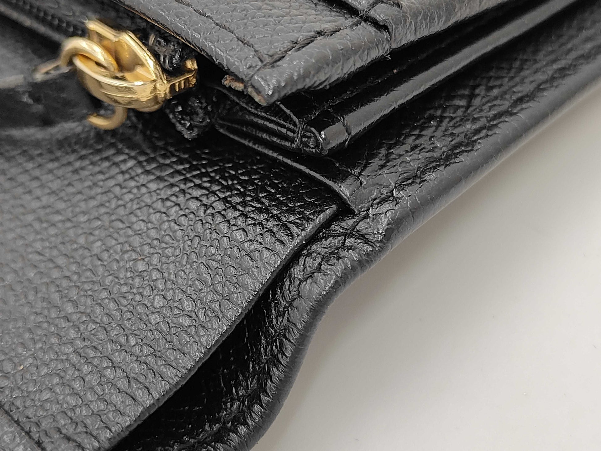 Chanel CC Logo Zipper Long Bifold Leather, Black, Leather, Wallet