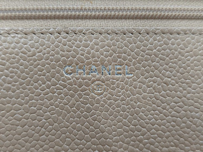 Chanel Wallet on Chain Quilted Iridescent Caviar, Gold, Leather, Wallet