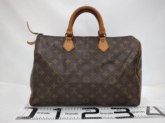 Louis Vuitton Speedy Handbag Monogram Canvas, Brown, Canvas, Handbag