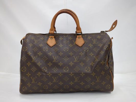 Louis Vuitton Speedy Handbag Monogram Canvas, Brown, Canvas, Handbag