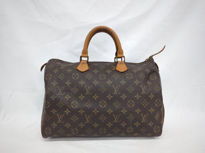 Louis Vuitton Speedy Handbag Monogram Canvas, Brown, Canvas, Handbag