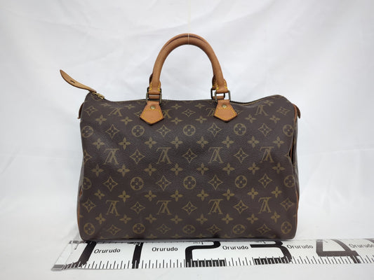 Louis Vuitton Speedy Handbag Monogram Canvas, Brown, Canvas, Handbag