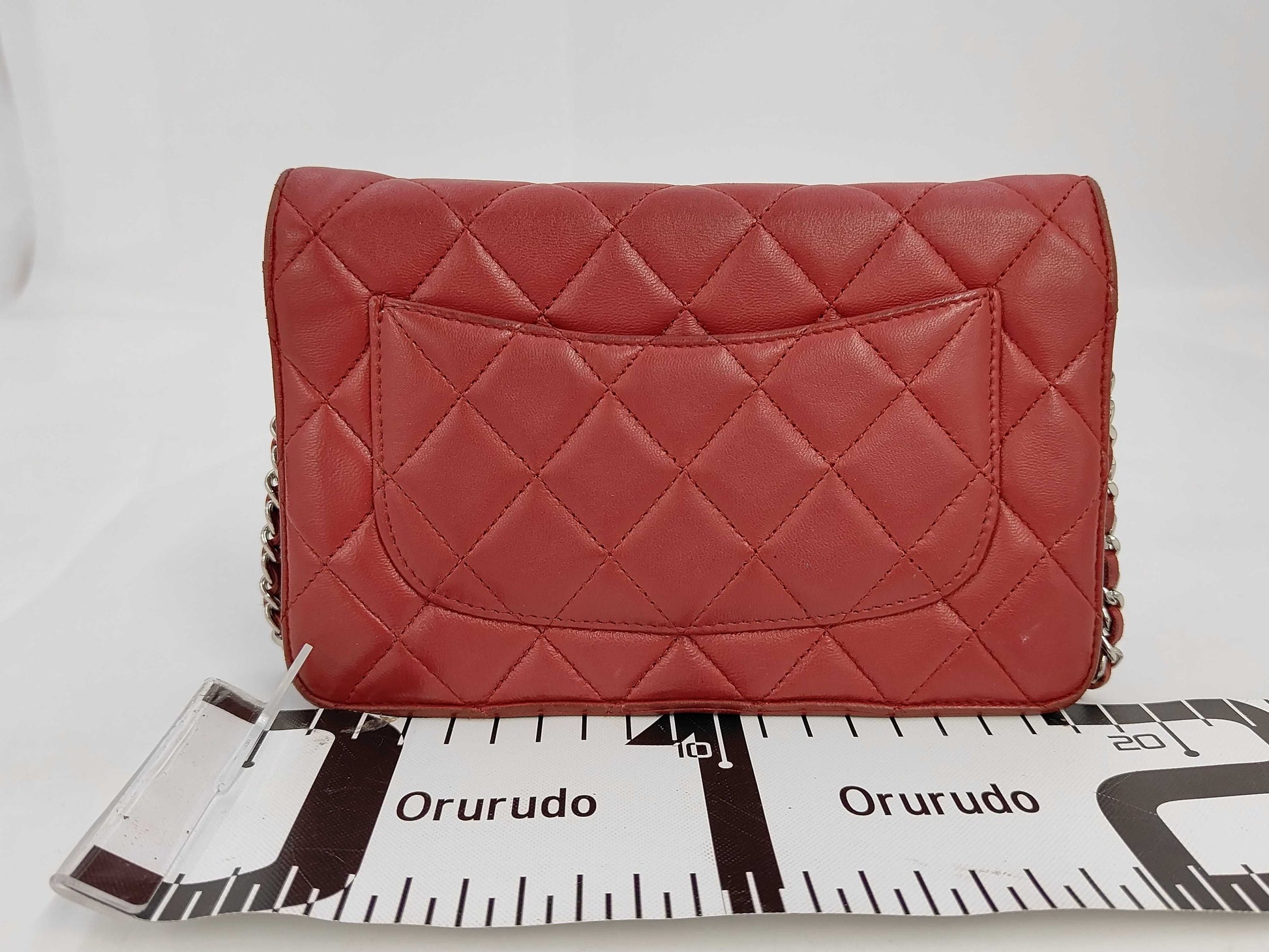 Chanel Timeless CC Wallet on Chain Quilted Goatskin, Red, Leather, Shoulder Bag