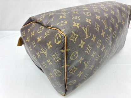 Louis Vuitton Speedy Handbag Monogram Canvas, Brown, Canvas, Handbag