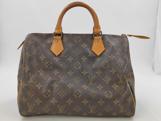 Louis Vuitton Speedy Handbag Monogram Canvas, Brown, Canvas, Handbag