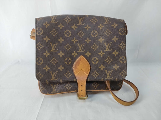 Louis Vuitton Cartouchiere Handbag Monogram Canvas, Brown, Canvas, Shoulder Bag
