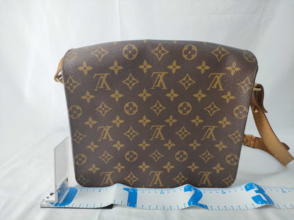 Louis Vuitton Cartouchiere Handbag Monogram Canvas, Brown, Canvas, Shoulder Bag