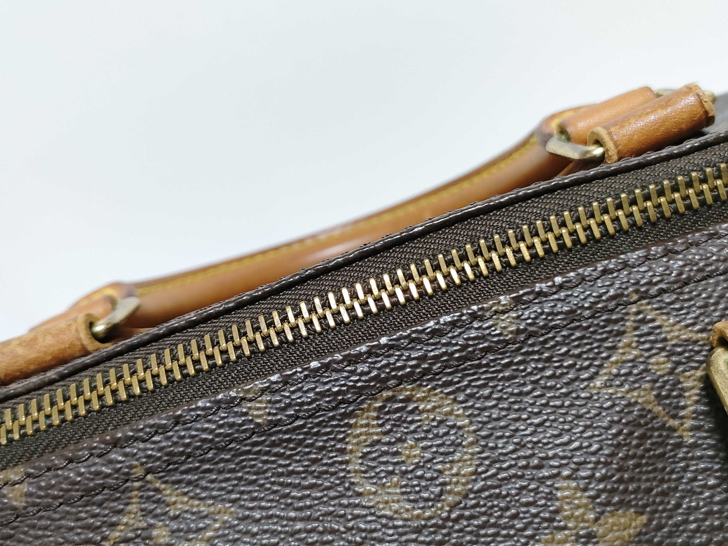 Louis Vuitton Speedy Handbag Monogram Canvas, Beige, Canvas, Handbag