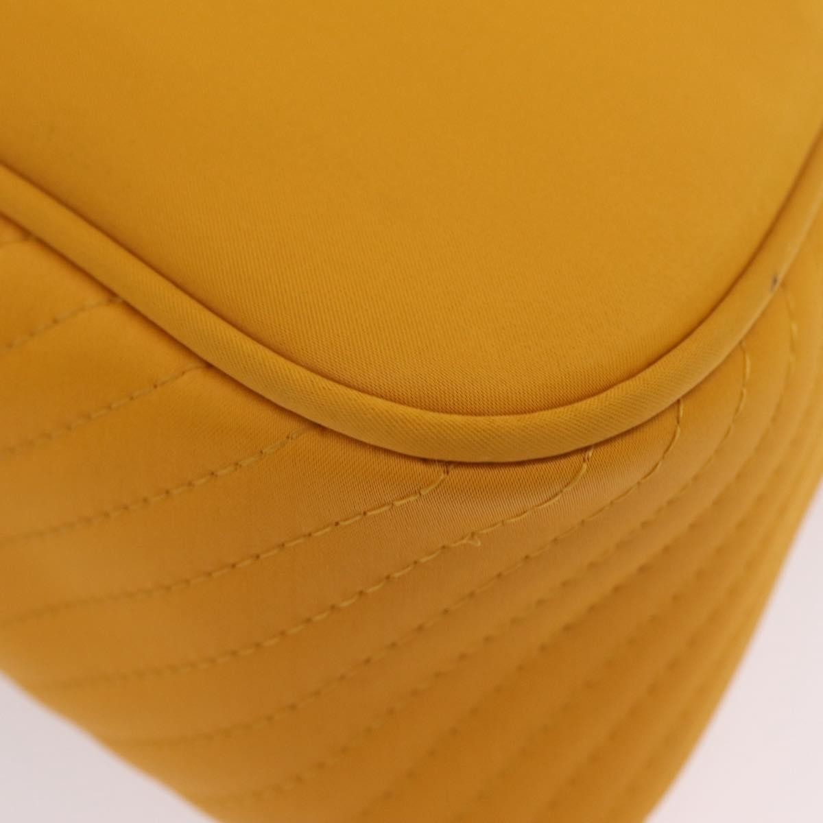 Saint Laurent Vintage Quilted Top Handle Bag Nylon, Yellow, Nylon, Handbag