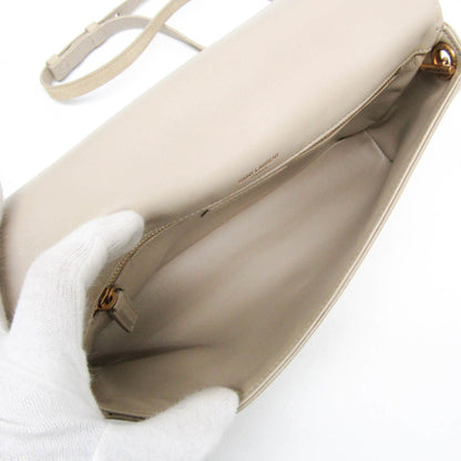 Saint Laurent Classic Monogram Tassel Clutch Suede, Beige, Suede, Clutch