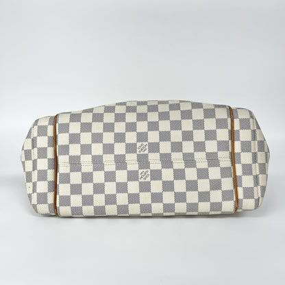 Louis Vuitton Totally Handbag Damier azur, White, Canvas, Handbag