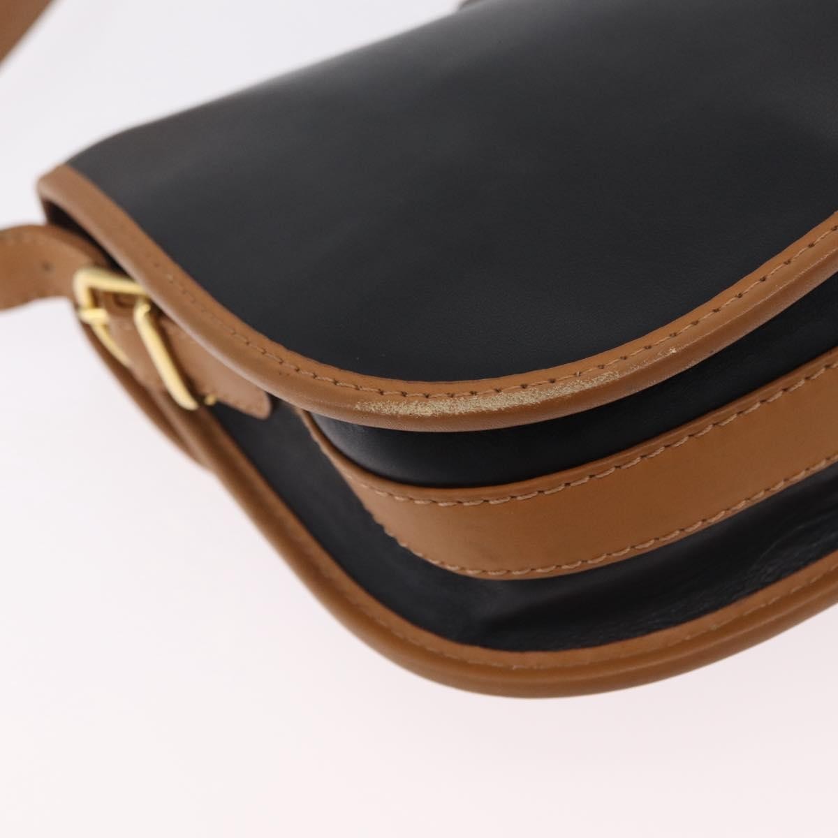 Celine Shoulder Leather, Black, Leather, Shoulder Bag