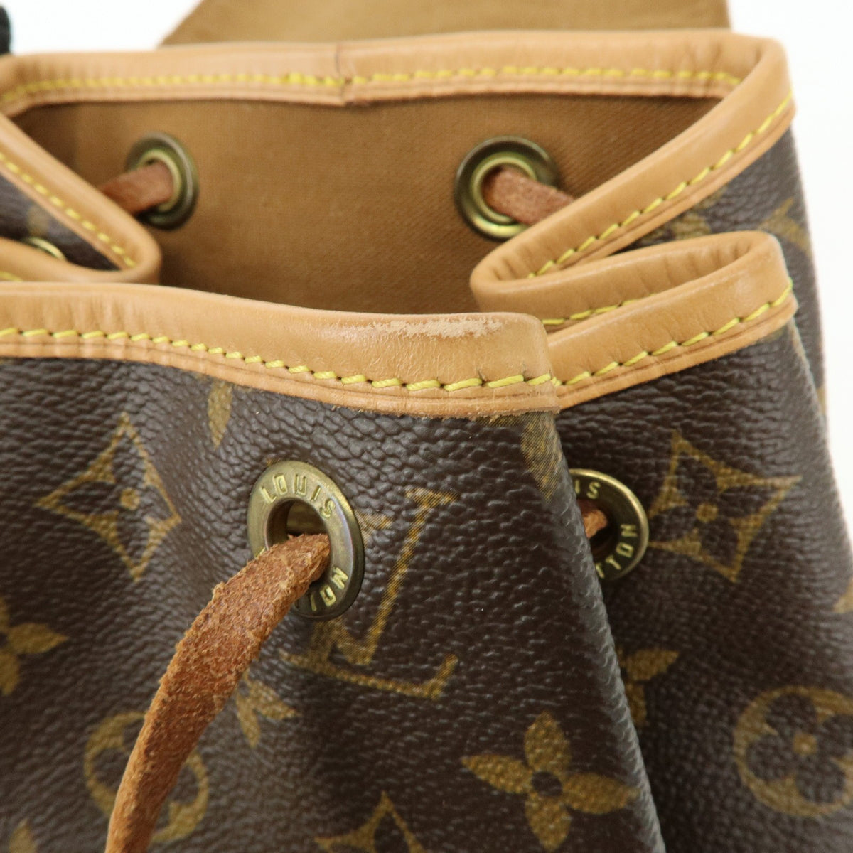 Louis Vuitton Vintage Montsouris Monogram Canvas, Brown, Canvas, Backpack
