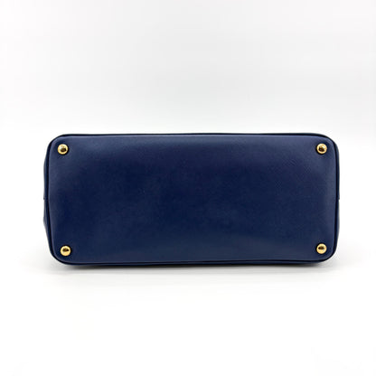 Prada Lux Open Saffiano Leather, Blue, Leather, Tote Bag