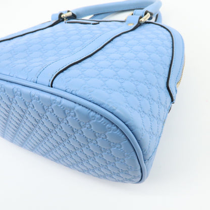 Gucci Convertible Dome Satchel Microguccissima Leather, Blue, Leather, Handbag