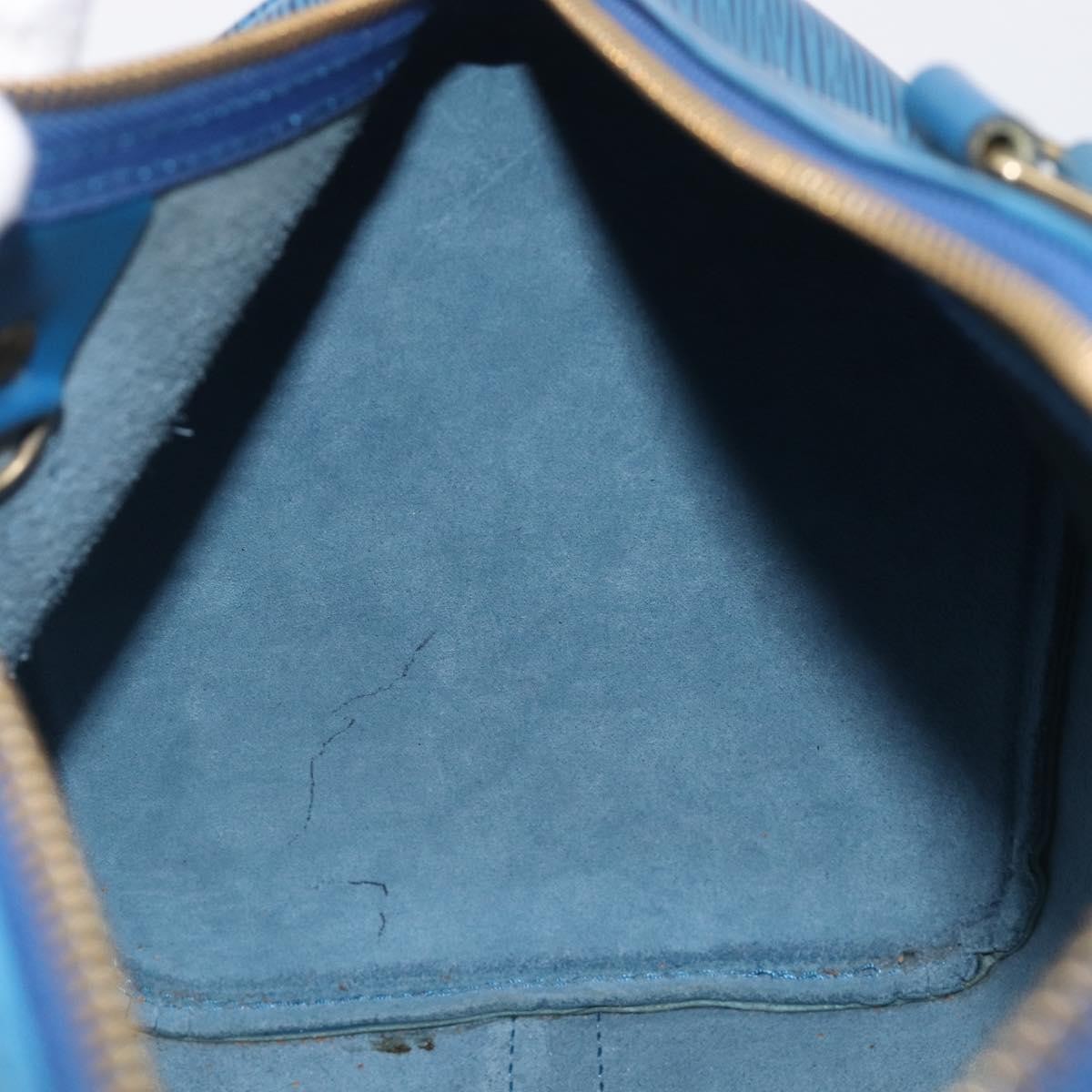 Louis Vuitton Speedy Epi Leather, Blue, Leather, Handbag