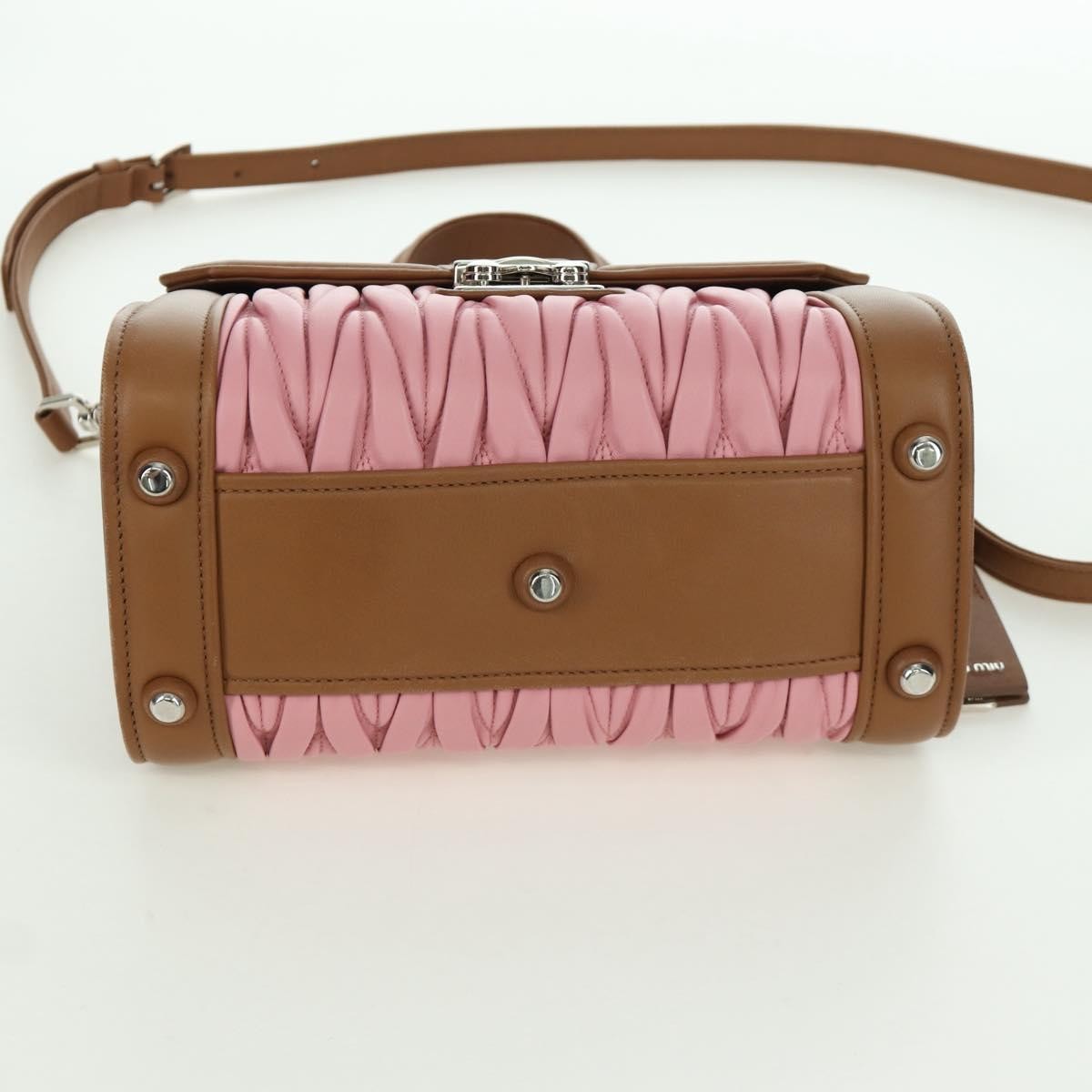 Miu Miu Convertible Top Handle Satchel Matelasse Leather, Pink, Leather, Handbag
