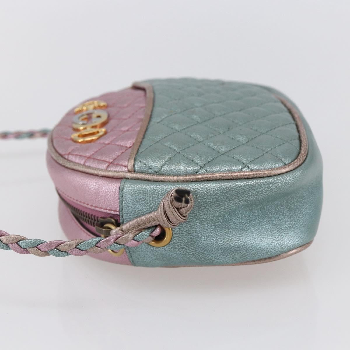 Gucci Trapuntata Camera Lambskin, Blue, Leather, Shoulder Bag