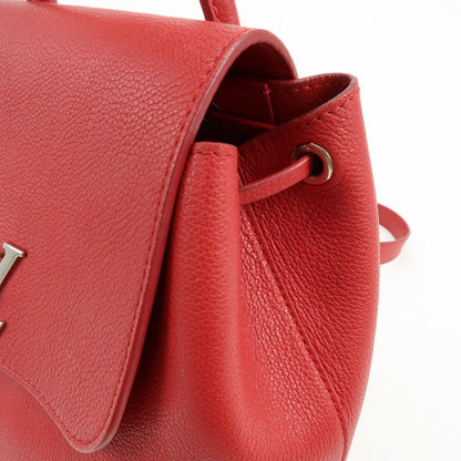 Louis Vuitton Lockme Leather, Red, Leather, Backpack