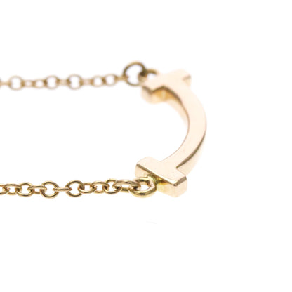 Tiffany & Co. T Smile Pendant 18K Rose Gold, Pink, Pink Gold, Necklace